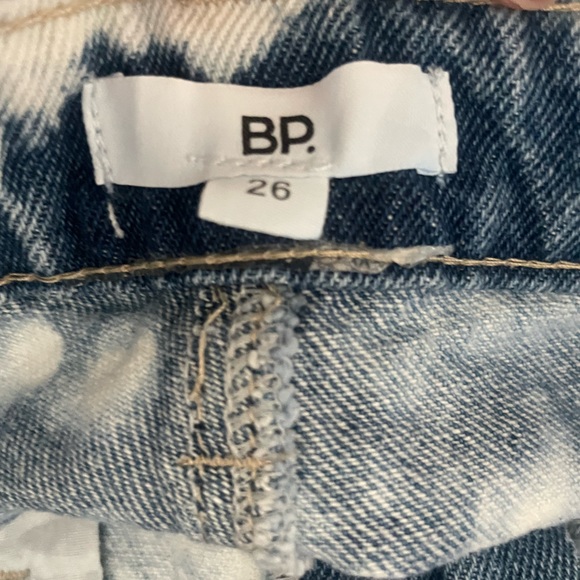 Nordstrom BP Denim Jean Shorts Cut Offs Size 26 Summer Bleach Tie Dye High Rise - Picture 2 of 5